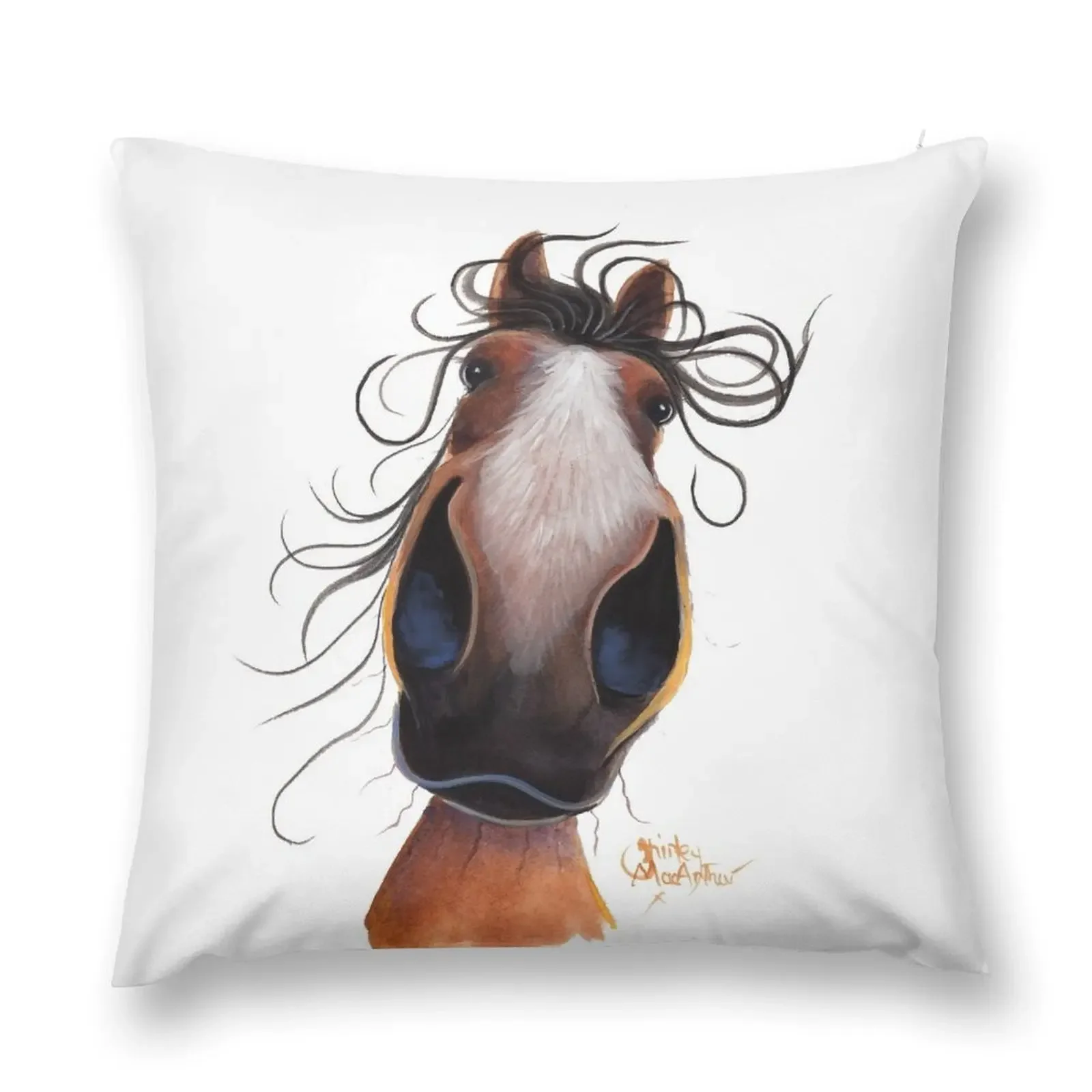 HORSE PRiNT 'FLASH' By Shirley MacArthur Throw Pillow Decorative pillow case home decor items pillow