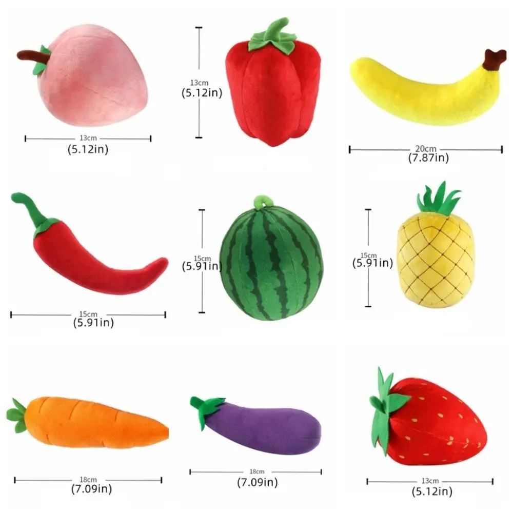 Aile fraise Fruits brocoli pastèque éducatif légumes en peluche doux peluche maison de jeu Simulation Fruits légumes