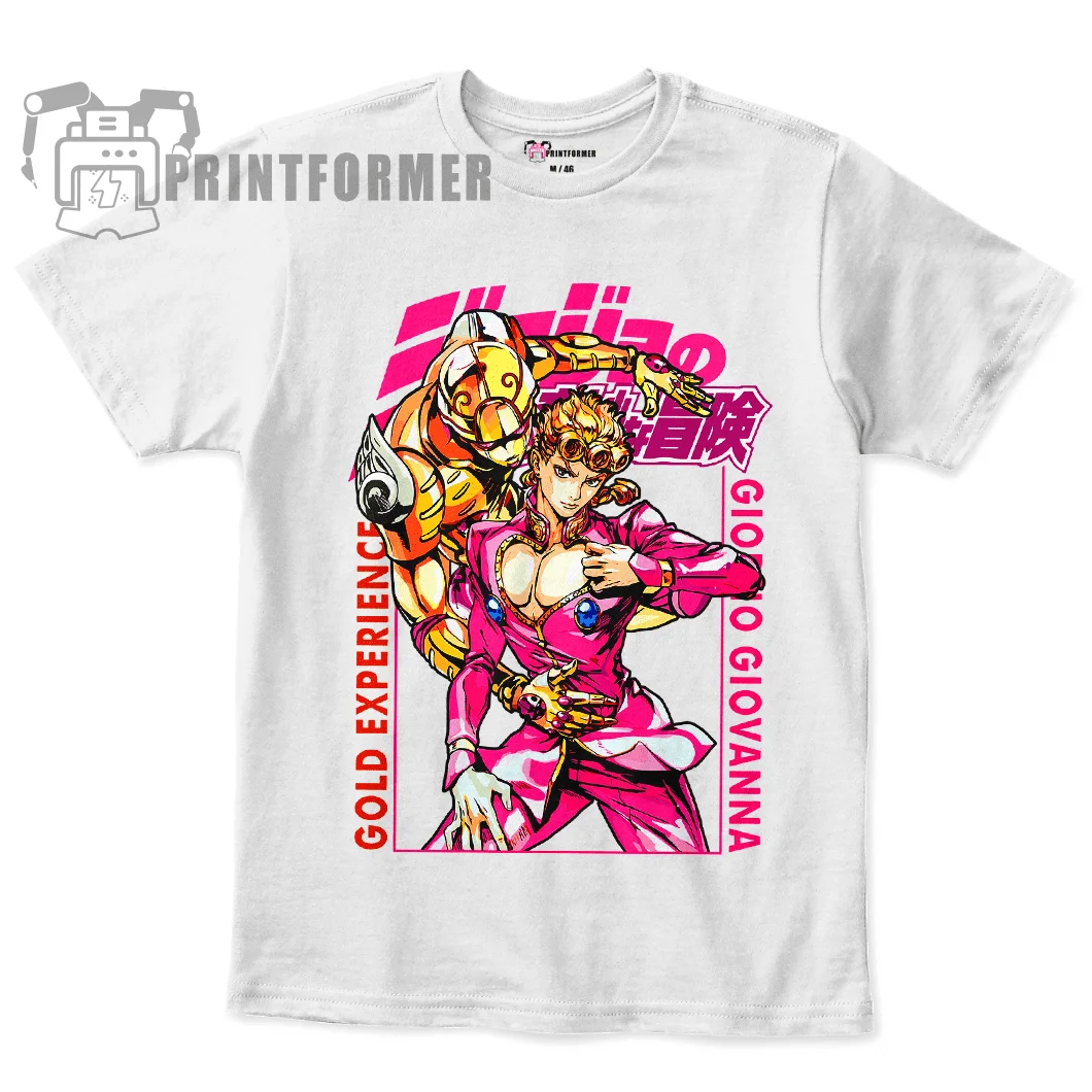 Giorno Giovanna T-shirt JoJo's Bizarre Adventure Anime Manga Gift Shirt All Size