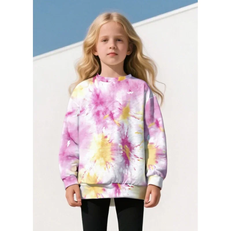 

2025 Spring and Autumn Fashion Casual Long Sleeve Girls' Sweatshirt
