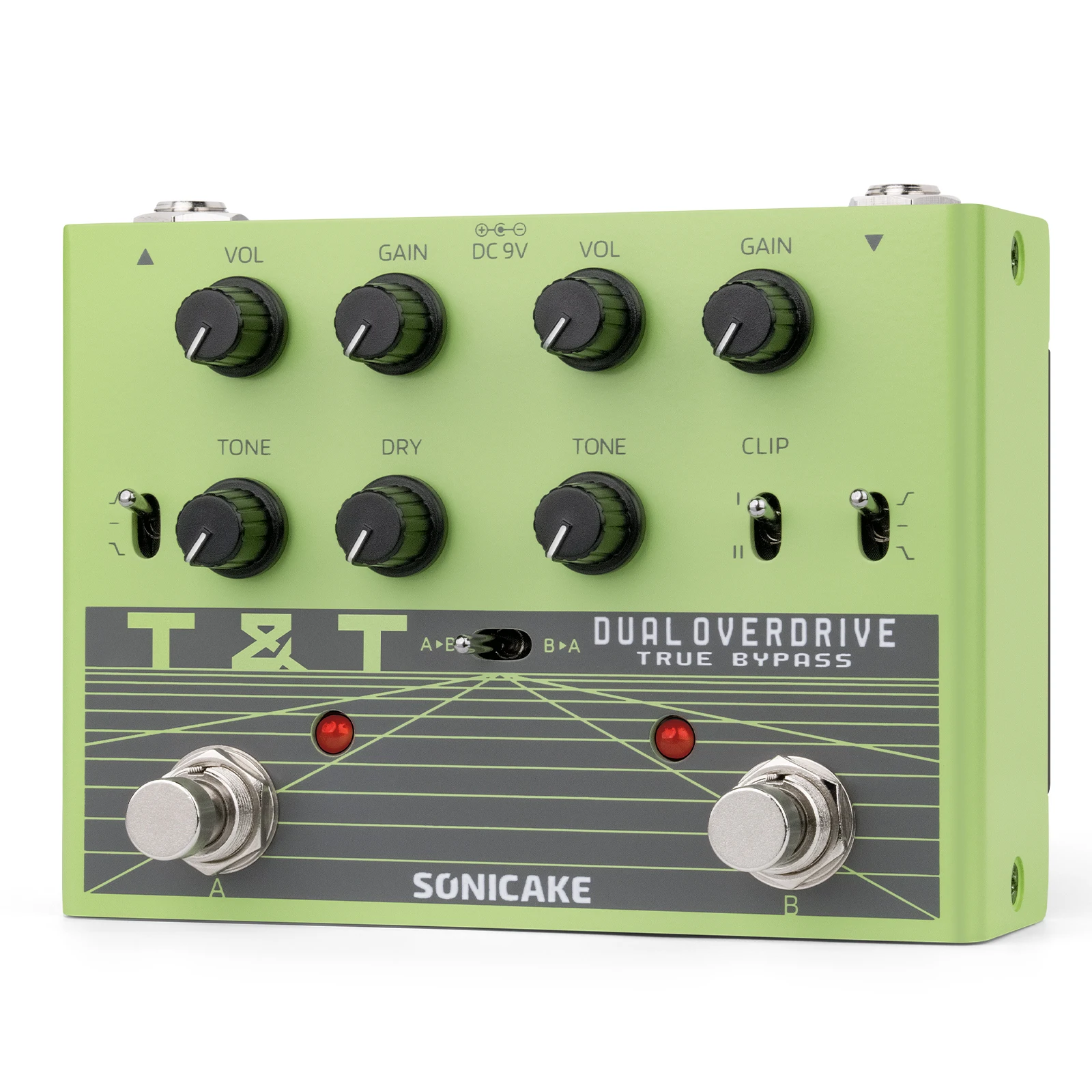 Pedal overdrive SONICAKE T&T QDS-07 dual channel analógico