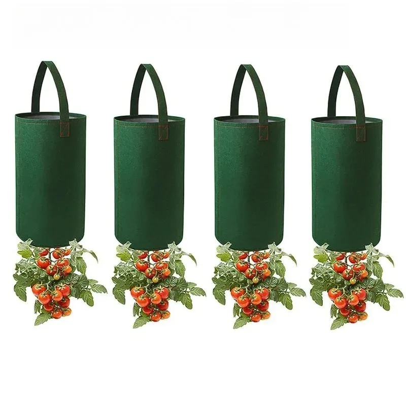 

Pri Gardens Upside Down Tomato Planter for Hot Peppers, Strawberries and Herbs, Holes Per Planter