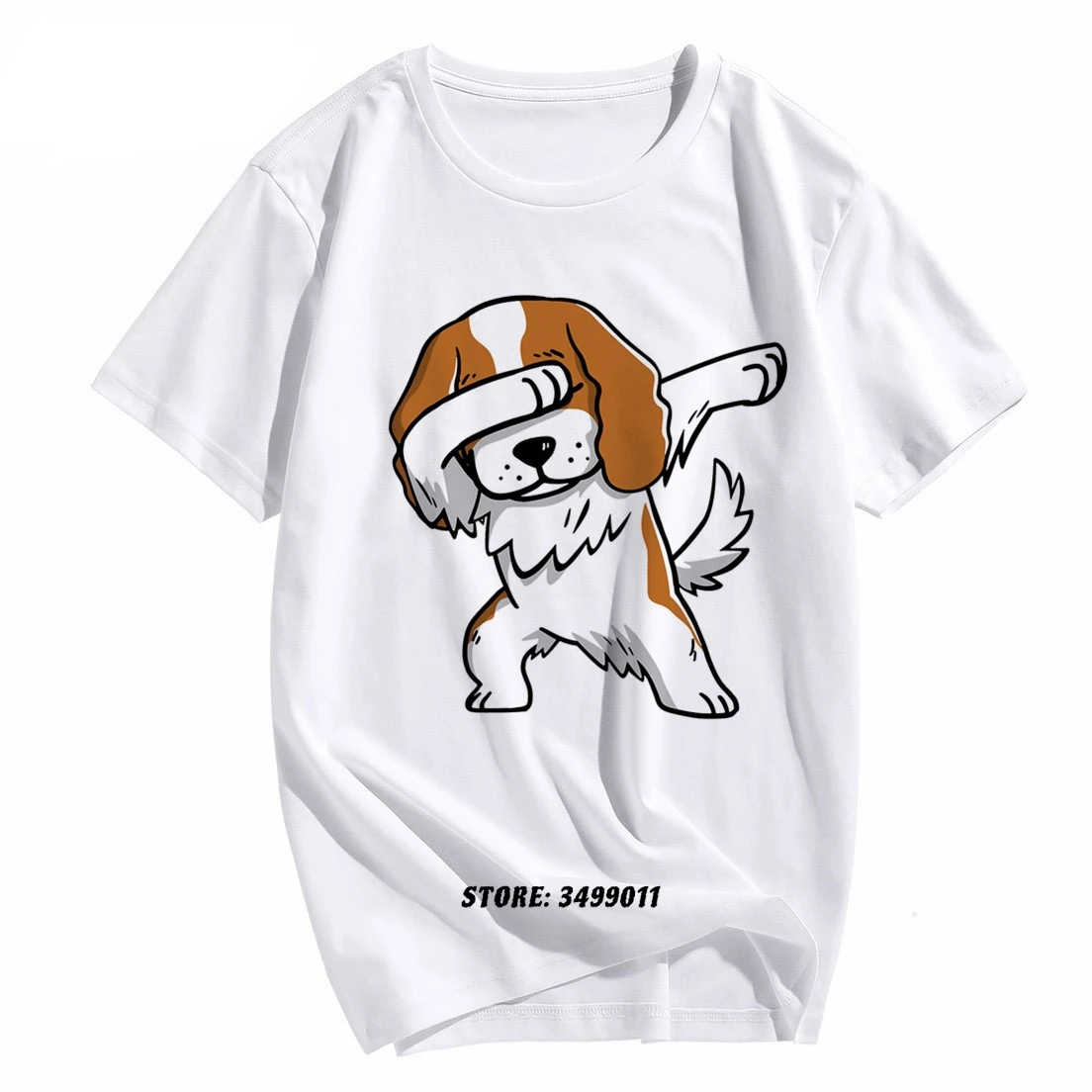 T-shirt Dabbing Shiba Inu pour Homme, Streetwear, Cavalier, King Charles, Nouveau Design, à la Mode