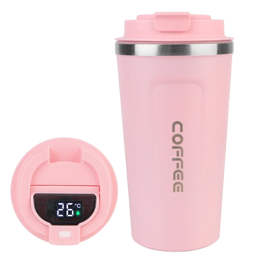 

Thermo Cafe Кофейная кружка 510 мл Термокружка Дисплей температуры для чая, воды, кофе, автомобиля, термос, герметичная дорожная термокружка