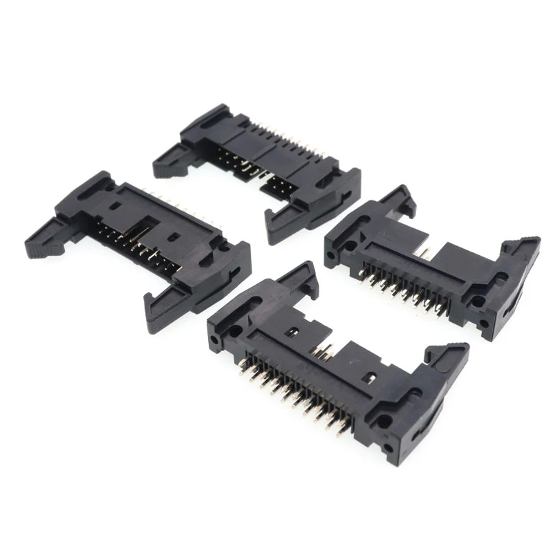 10pcs DC2 6/810/16/20/26/34/40 50P 60 6PIN 2.54MM pitch MALE SOCKET Straight/Right Angle IDC2 Box Headers Connector for FC Cable
