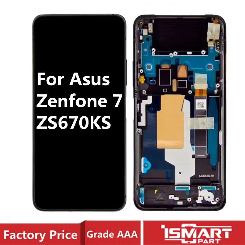 

ZS670KS ЖК-дисплей для Asus Zenfone 7, дигитайзер сенсорного экрана в сборе, AMOLED ZF7, замена ЖК-экрана, протестировано, ОК