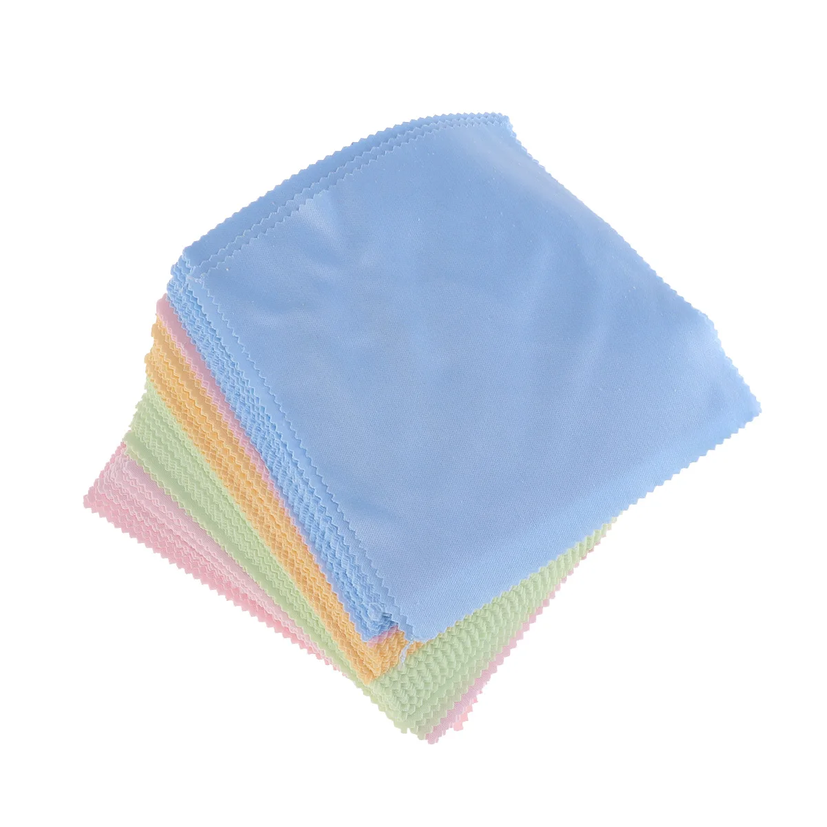 

100 Pcs Microfiber Cleaning Cloths Quick Drying Reusable 15x18cm Screen Wipes For Glasses Lens Jewelry Electronics