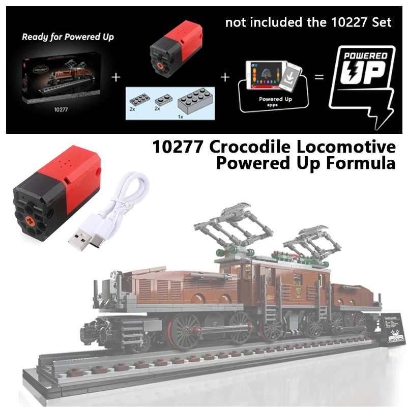 

NEW Electric Power Functions Motorized Upgrade Set fit for 10277 Crocodile Locomotive Building Blocks Set DIY Bricks Toys Gifts