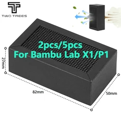 1/2/5Pcs For Bambu Lab P1 X1 Activated Carbon Air Filter purifier Filter Replacement For Bambu Lab X1 X1C P1P P1S 3D Printer