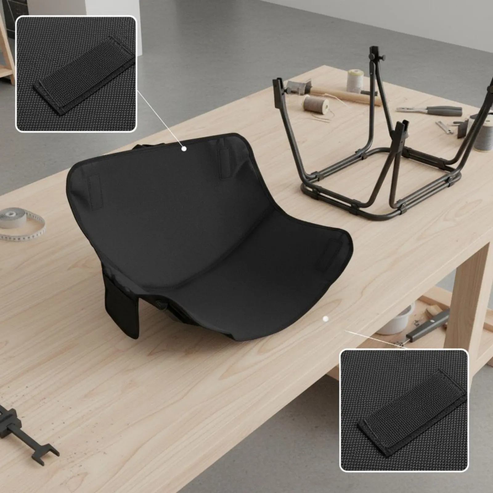 

Сменный материал для кресла Moon Chair: износостойкий, усиленный чехол для кемпингового кресла с низкой спинкой, легко устанавливаемый, аксессуар для мебели