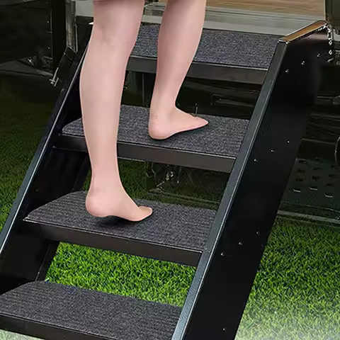 RV Step Covers 3 Pieces Step Covers For RV Stairs Weatherproof Non-Slip Rug For Winter Outdoor Deck Campers Trailers Travel