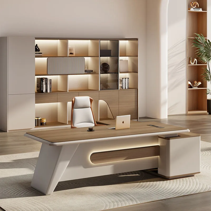

Conference Reception Office Desk Modern Wooden Computer Decoration Office Desk Aesthetic Luxury Meuble Bureau Home Furniture