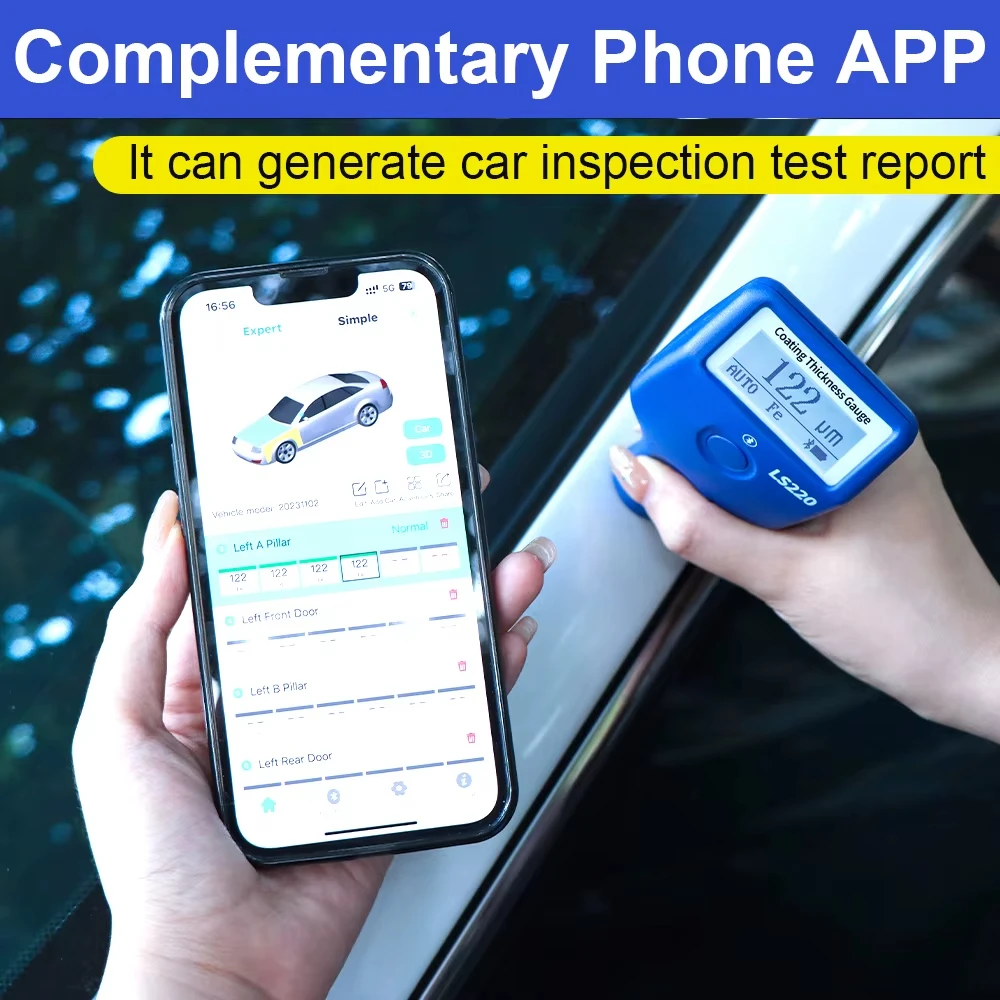 Fabriek Groothandel LS220 Digitale Autolak Inspectie Apparaat Laagdiktedetector Autotester Verfdiktemeter