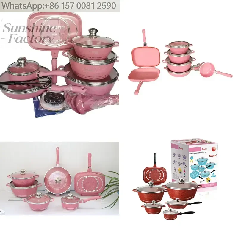 Factory Direct Supply Non-Stick Cookware Set Maifan Stone Aluminum Pot Set