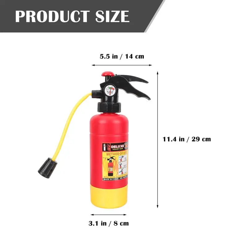 Fire Extintor Toy for Children, Beach Toy, Water Fighting, Verão