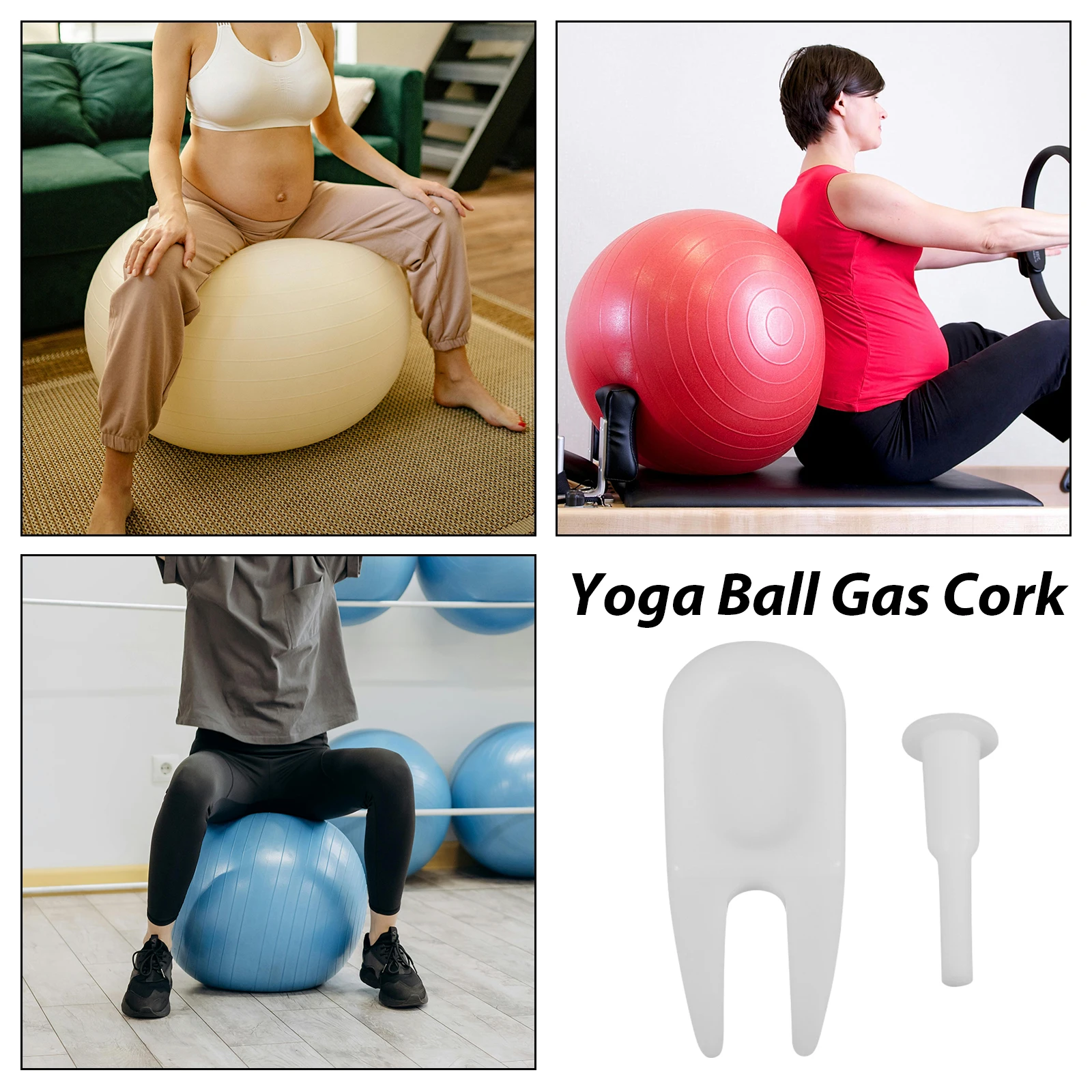 

10 Sets Yoga Ball Exercise Balls Balloon Pump Inflatable Replacement Plastic Parts Travel Stopper
