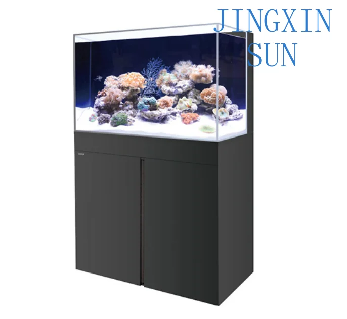 Factory Wholesale Salt Water Ocean Sea Fish tank Marine Aquarium with Wooden Cabinet.