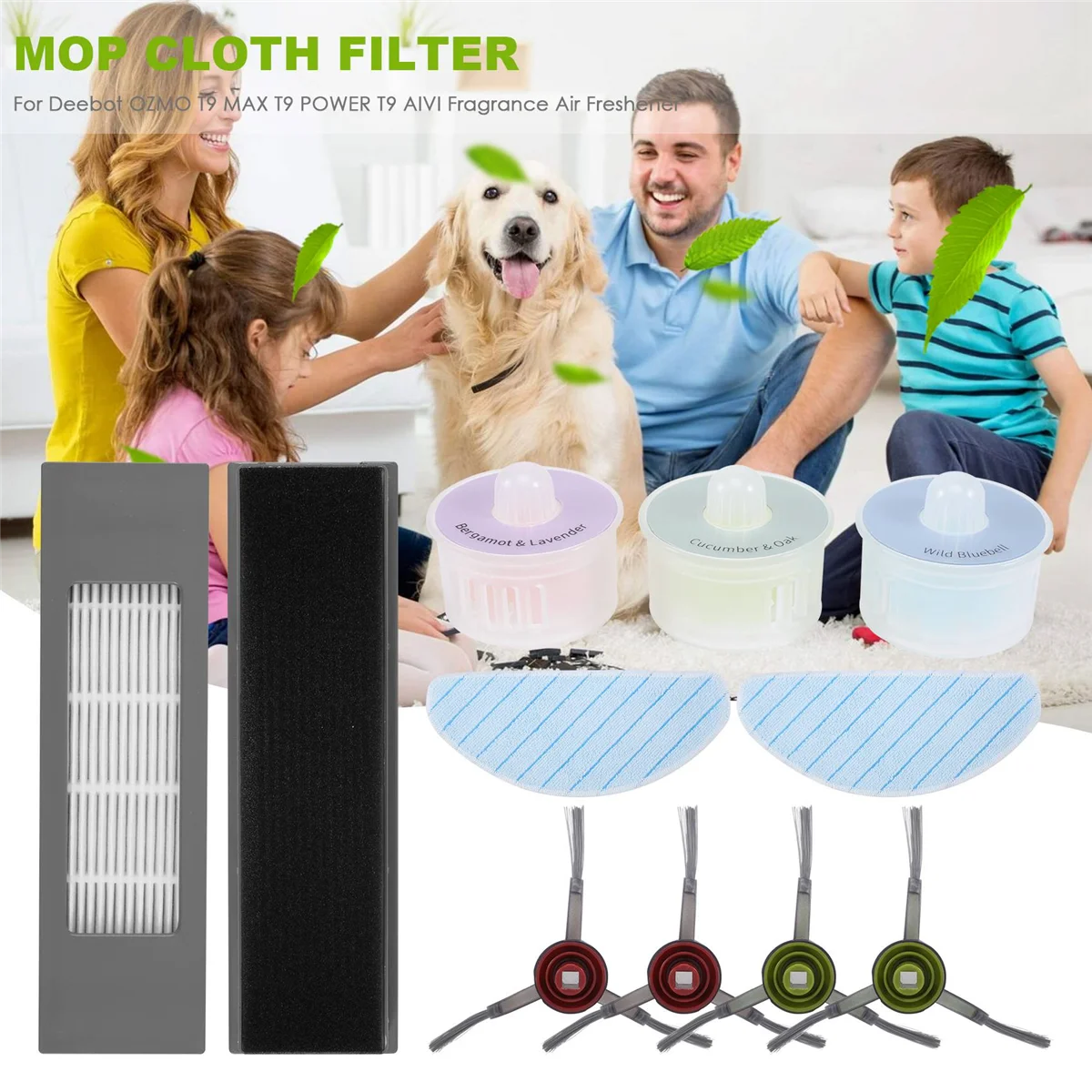 Mopp Tuch Filter Lufter frischer Innen duft für Ecovacs Deebot T9 Max T9 Power T9 Aivi Duft Lufter frischer