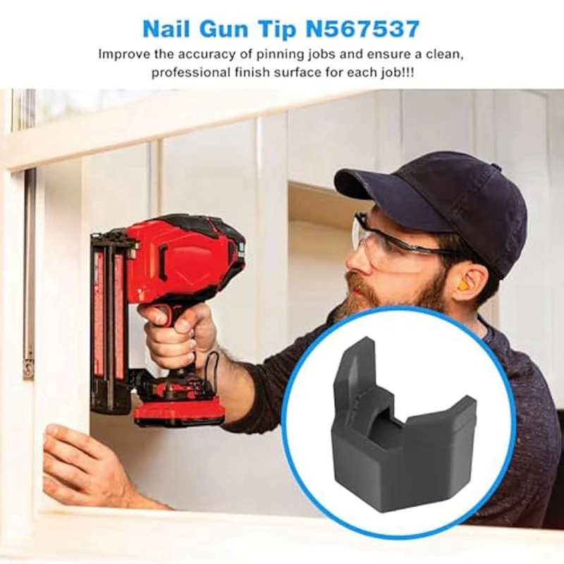 ABRW N567537 No Mar Pads Replacement for Nailer CMCN618B, CMPBN18K, 6-Pack Nailer Tip Protector Accessories