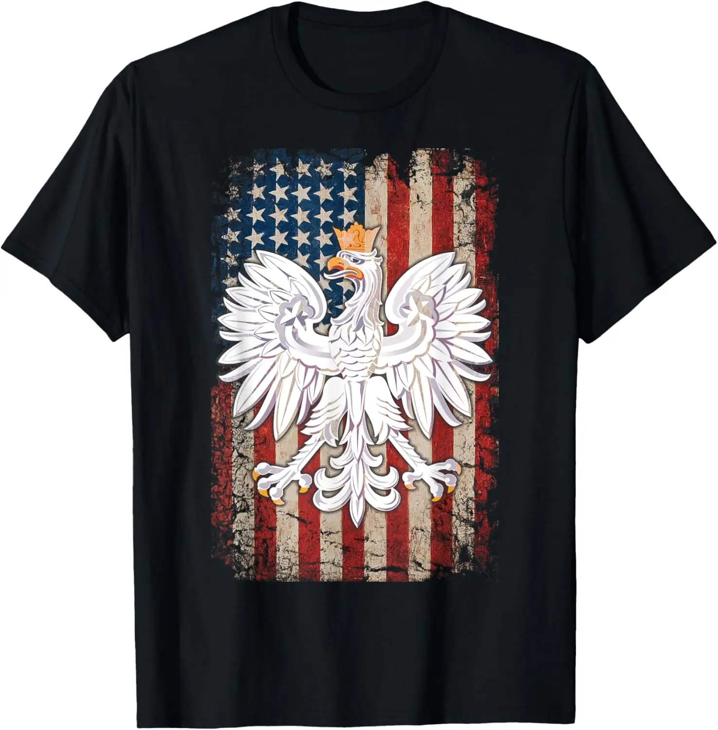 

Polish American Flag Pride Poland T-Shirt Short Sleeve Casual Cotton Men T Shirt