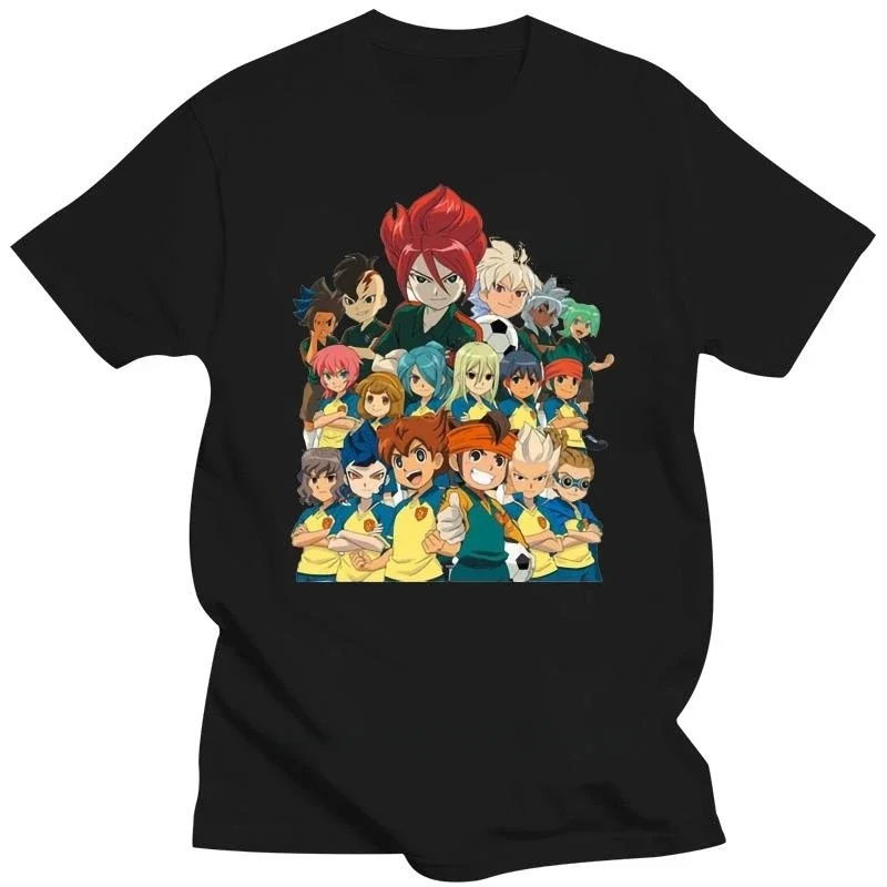 Tees Top Tshirt Inazuma 11 T-Shirt Hip Hop Inazuma Eleven Tee Shirt Short-Sleeved Summer White Color Inazuma Eleven Logo T Shirt