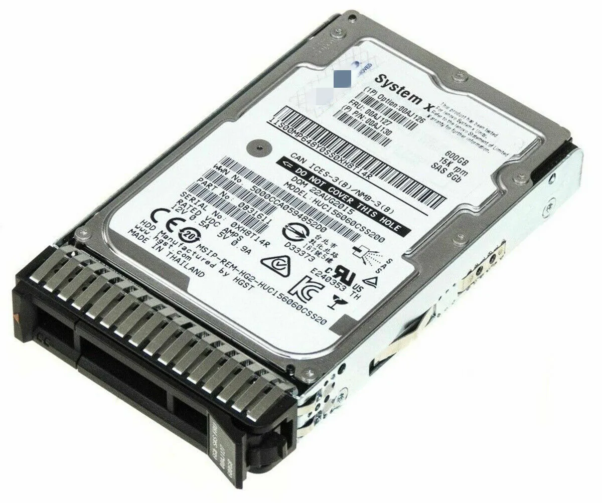 

FOR 00AJ126 600GB 15K 6GB SAS 2.5" G3 HOT SWAP HDD SFF 00AJ127 HARD DRIVE