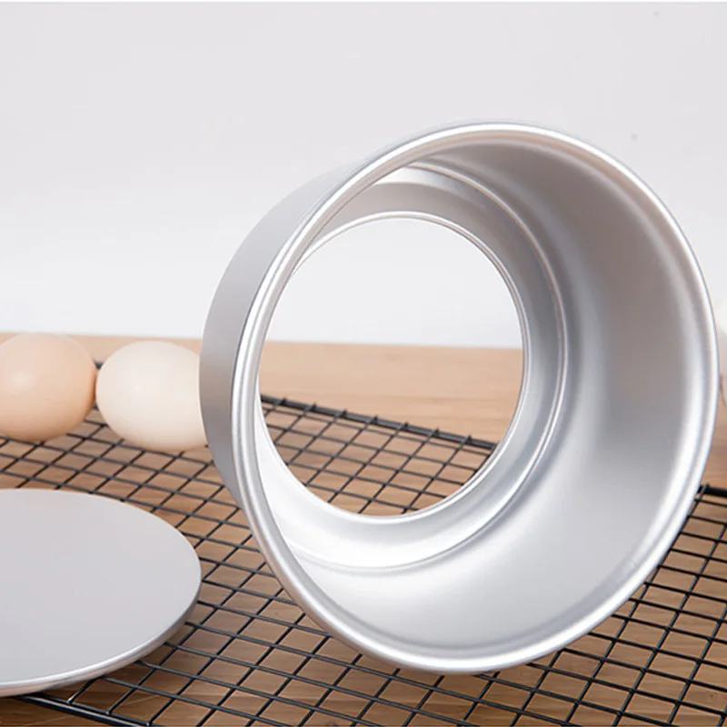 1Pc Round Cake Pan with Removable Bottom Non-Stick Cheesecake Mold Alloy Baking Tin DIY Bakeware for Oven Kitchen Tools
