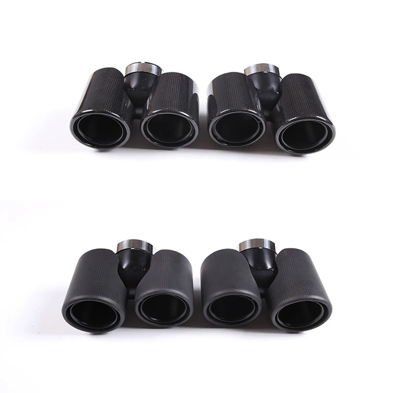 For Land Rover Defender 90 110  2020-2024  Black Dry Real Carbon Fiber Rear Exhaust Pipe Muffler Tips image 2