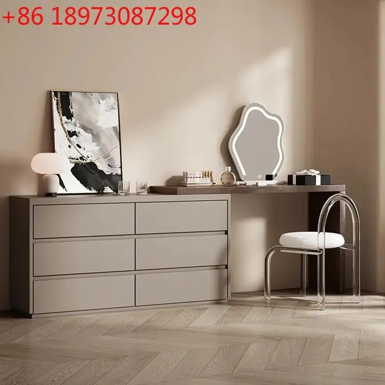 

Комод, спальня, современный простой комод, встроенное хранилище, стол в кремовом стиле, выдвижной столик для макияжа