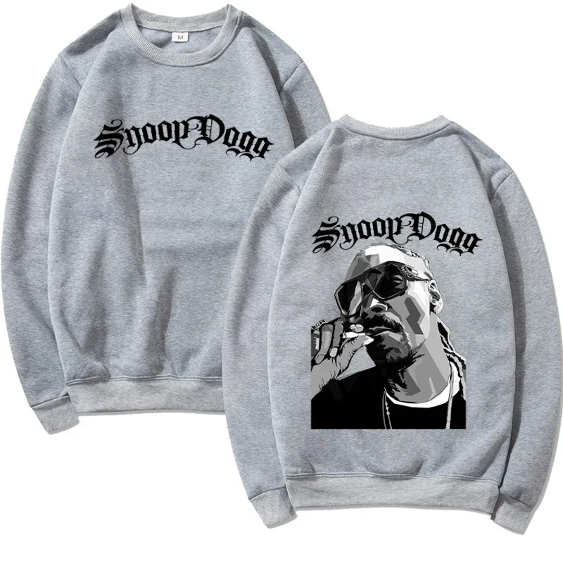 2025 Men's Women's Fashion Y2K Long Sleeve Round Neck Sweatshirt Street Beat Retro Snoop Dogg Pattern Casual Hip Hop Hoodie