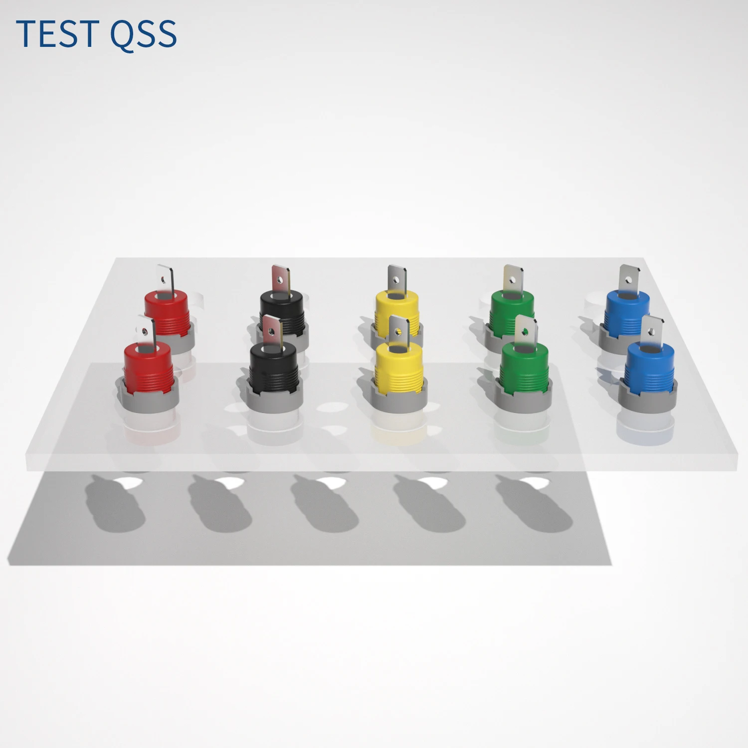 

QSS 10PCS 4MM Banana Socket with Plastic Nut Binding Post Terminal Electrical Connector