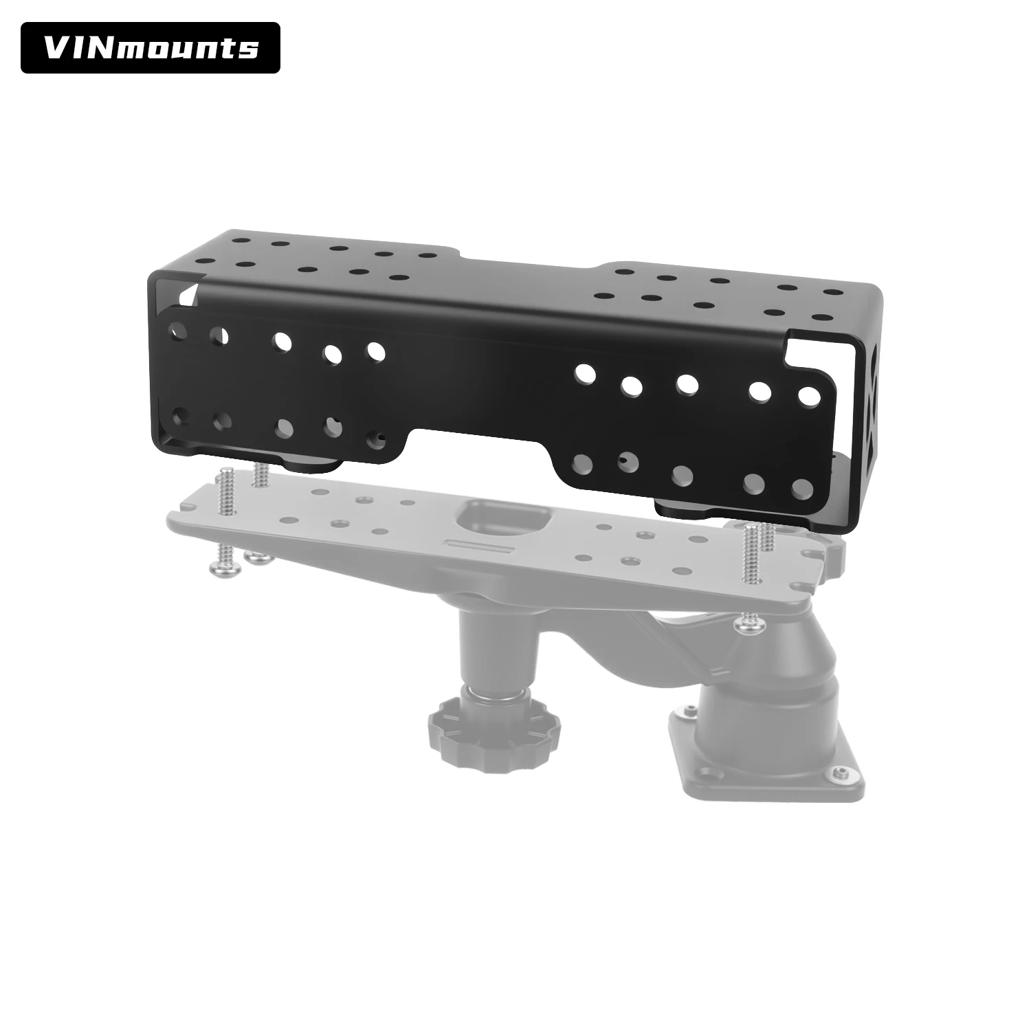 Vinmounts Dual Fish Finder Mount Adjustable Marine Boat Bracket Compatible