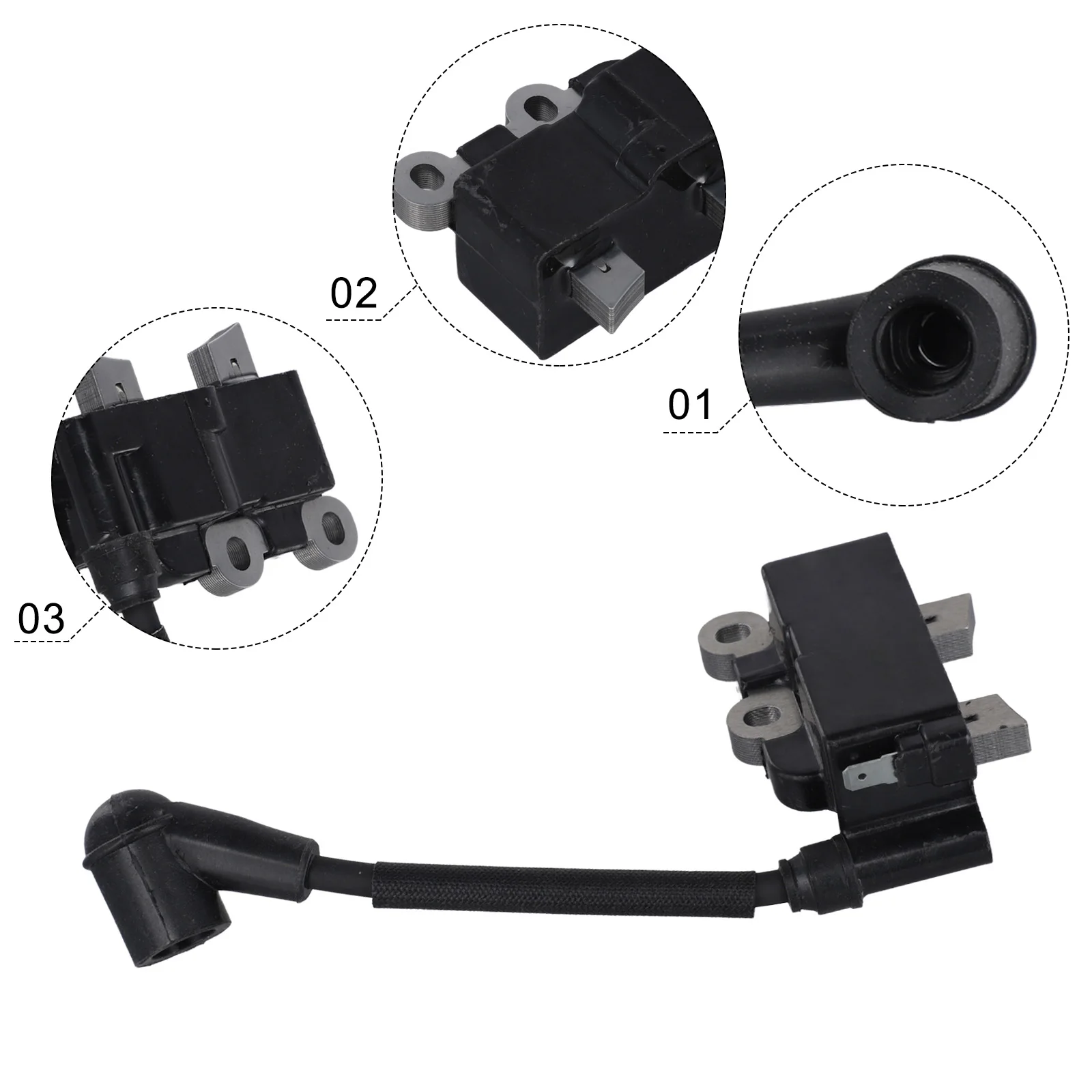 Ignition coil replacement model number 291337001; compatible across multiple trimmers Ry251PH through Ry254BC series