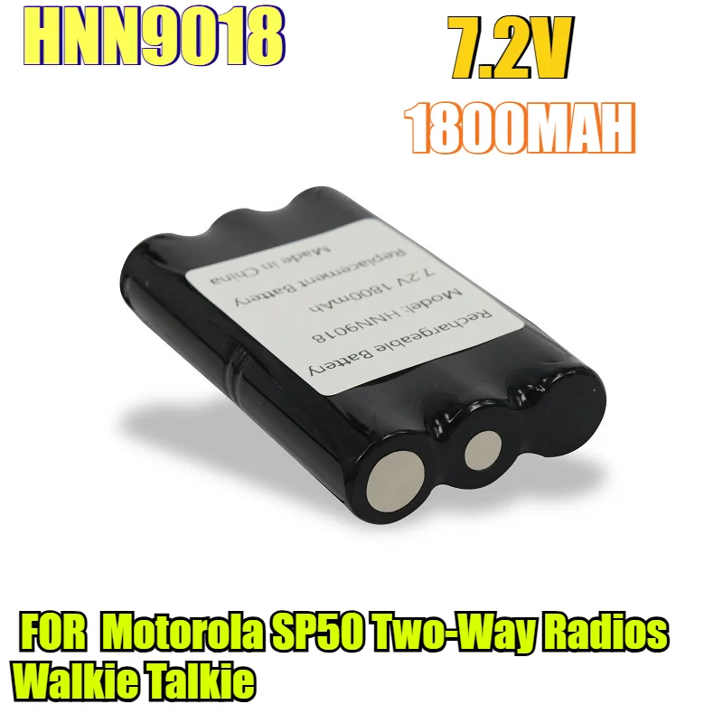 1800mAh High Capacity Rechargeable Li-ion Battery HNN9018/HNN9018A 7.2V FOR  Motorola SP50 Two-Way Radios Walkie Talkie
