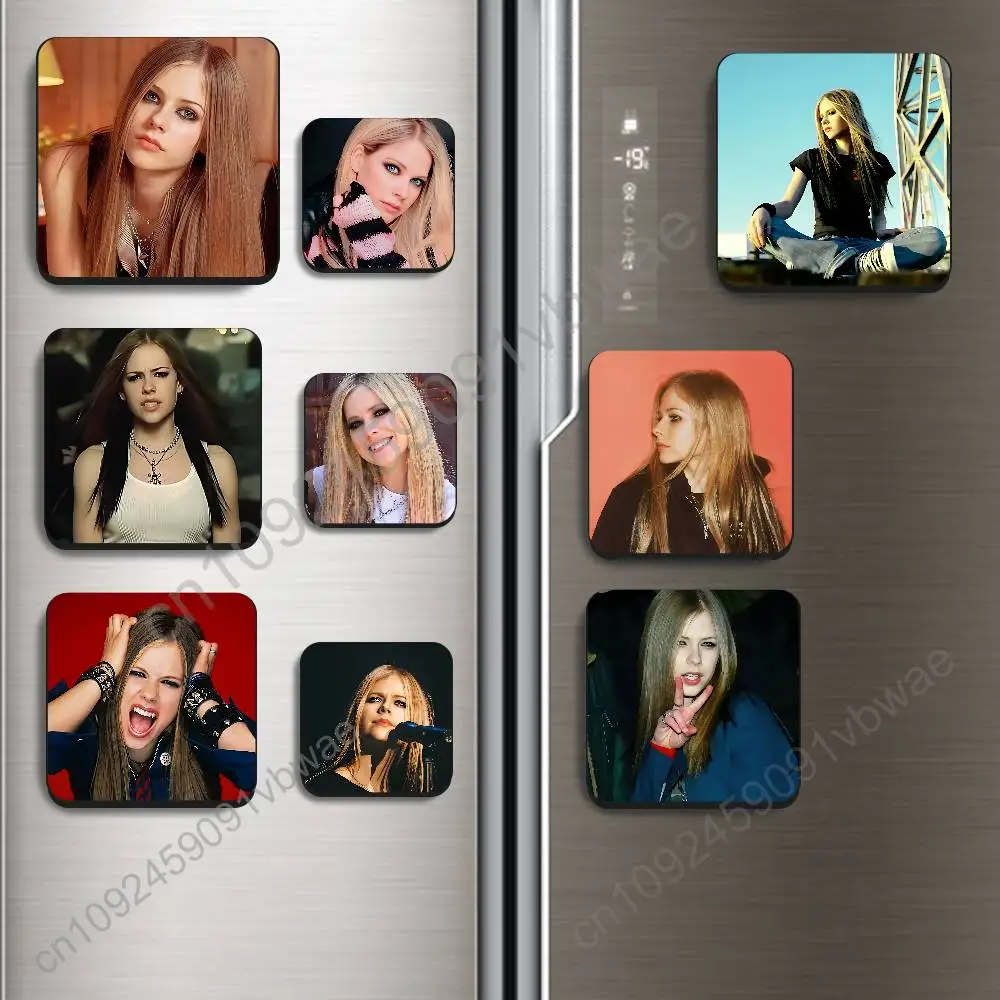 Sk8er Boi avril lavigne Black Square Plastic Fridge Magnet, for Magnetic Sticker No Trace Left, Durable, Smooth and Textured