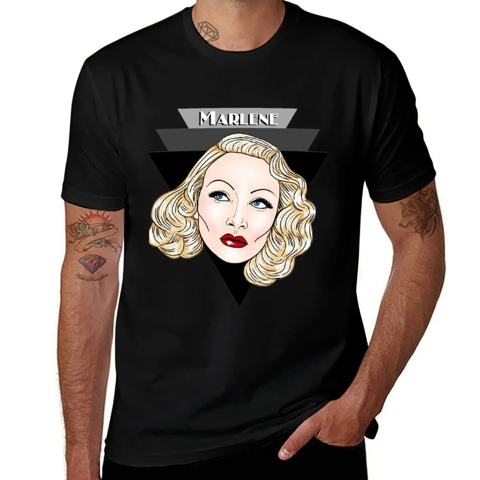 

Marlene the movie star T-Shirt black cotton t-shirt plain for man package anime t shirts for man T-Shirt