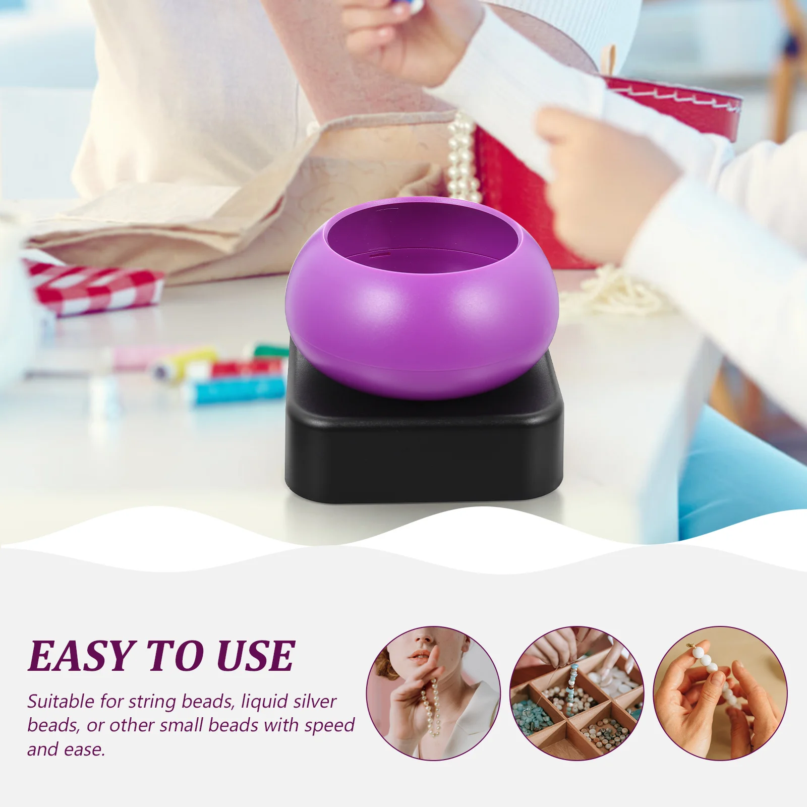 

Bead Bracelet Beading Machine Electric Spinner for Jewelry Making Abs Threading Tool