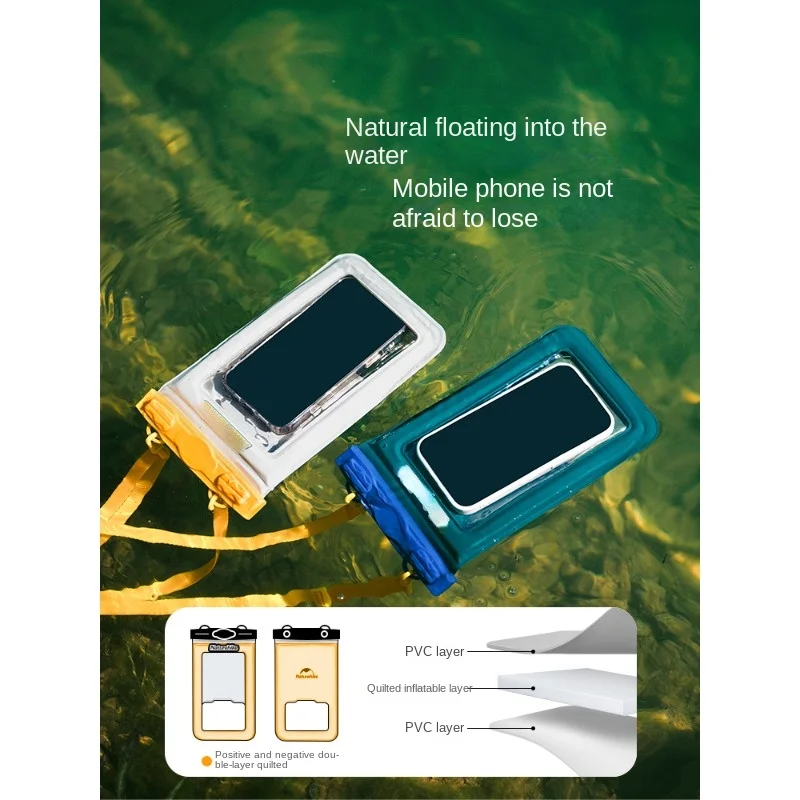 Mobile Phone Waterproof Bag Can Be Touchscreen Swimming Mobile Phone Bag Mobile Phone Case with Airbag Seaside Diving