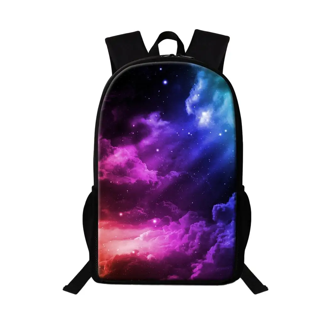 Borse da scuola per bambini Zaino da spalla per esterno da donna stampato Galaxy Zaino con motivo spaziale dell'universo Borsa multifunzione primaria