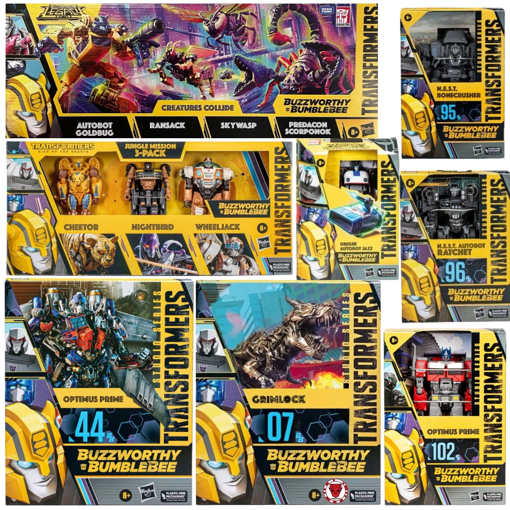 

Transformers Buzzworthy Bumblebee Studio Series 102 Optimus Prime Ss07 Grimlock Jungle Mission Action Figure Model Toy Gift