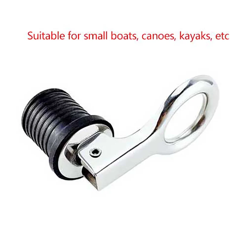 ●25MM Marine Drain Plug Adjustable Snap Tight Stainless Steel Rubber Drain Plugs Speed Boat Kayak Motorboat Hardware Accessory view 3