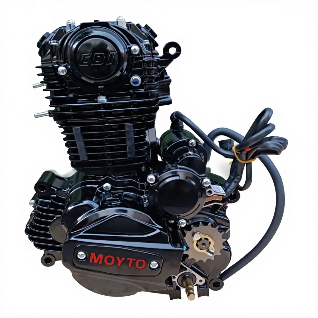 For High Power 4 Stroke Air-Cooled 1 Cylinder CB200 Engine Assembly CDI Ignition Intake Pipe/Gear Shift Lever/Start Lever New Di