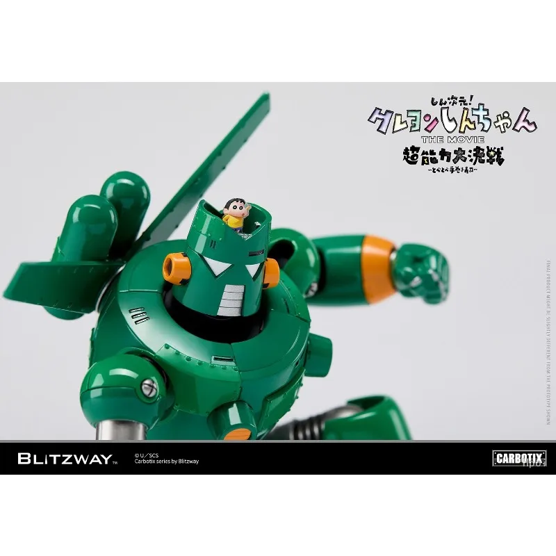 BLITZWAY Oryginalny CARBOTIX Crayon Shin-chan Seria Robot Stalowy Most Anime Figurka Akcji Model Zabawka Ruchoma Figurka Prezent dla Chłopców