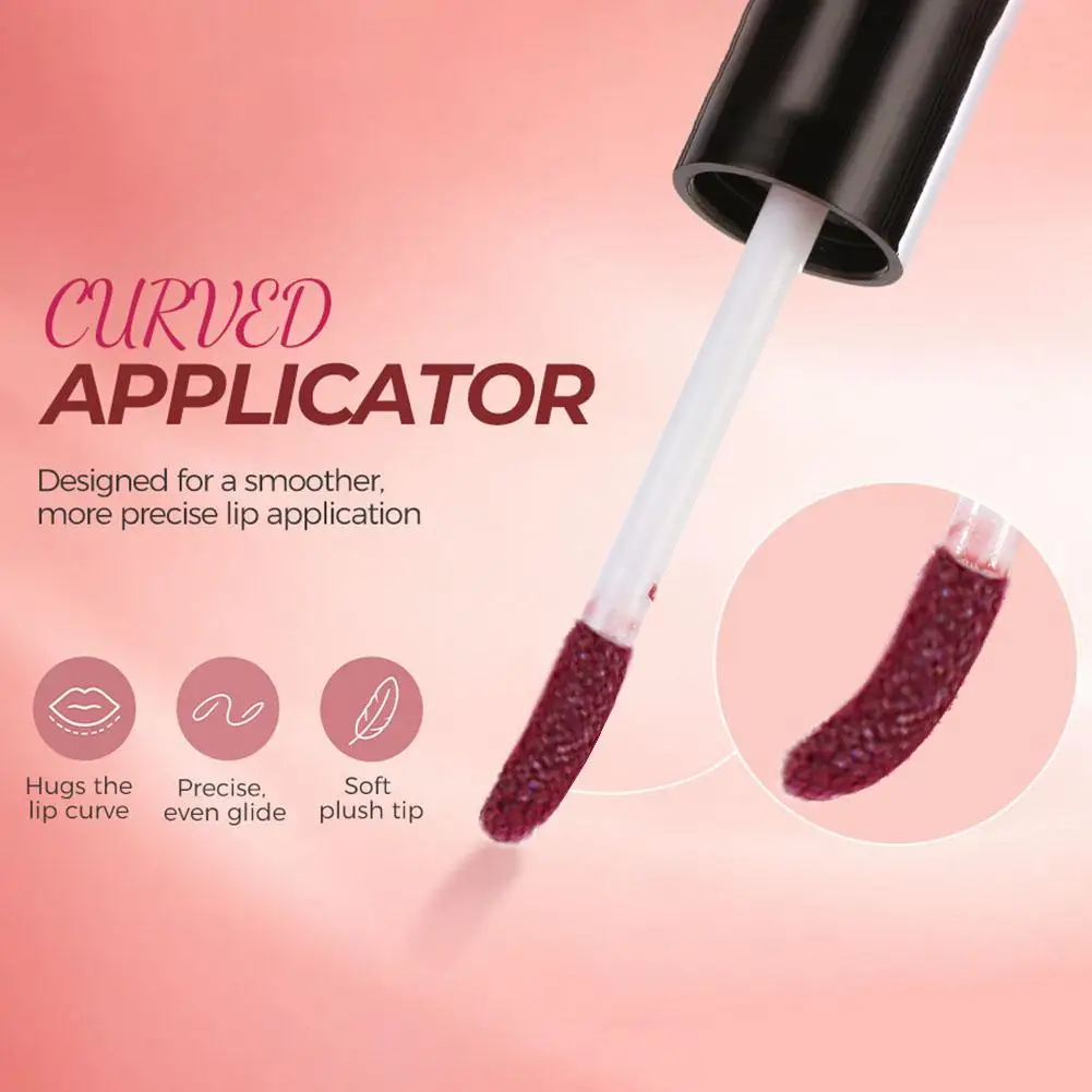 Long Lasting Moisturizing Lip Gloss Makeup Dual End Wine Bottle Matte Lip Liner Mirror Glossy Lip Contour Portable Versatile