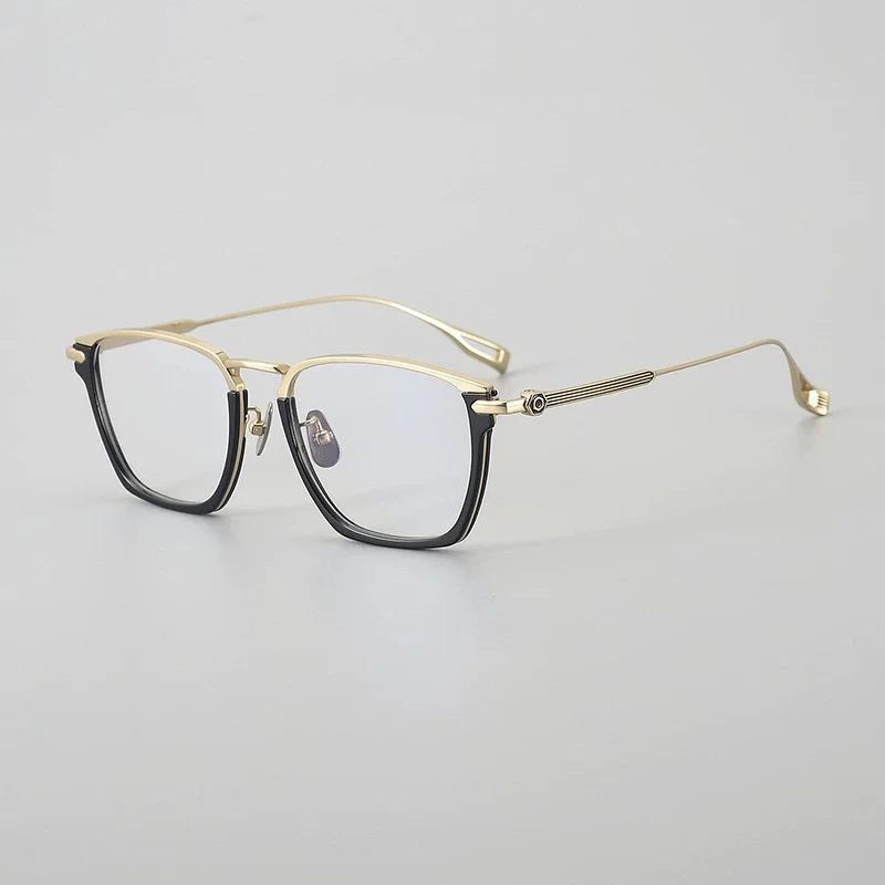 

Vintage Handmade Pure Titanium Eyeglass Frame Half Frame Eyeglasses Ultra Light Fashionable Progressive Glasses Spectacles