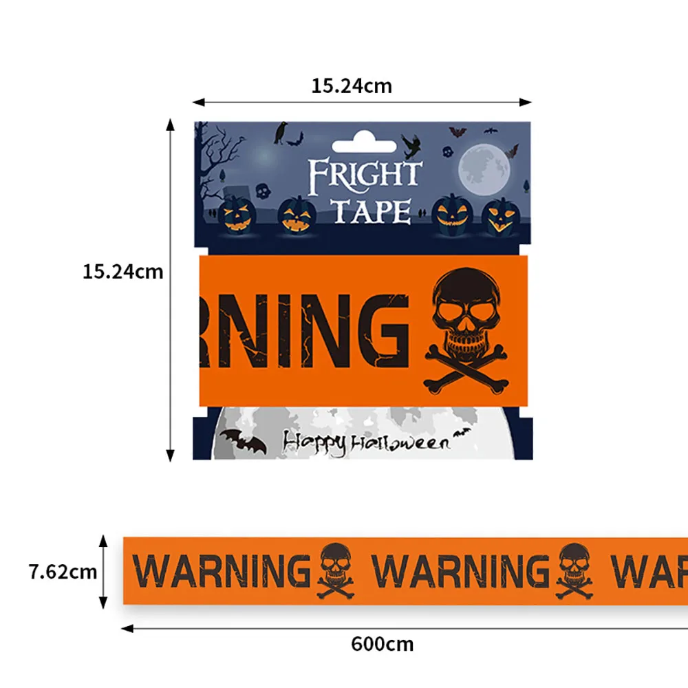 Halloween-Dekorationsklebeband, Warnlinie, Warnbandschilder, Fenster, Wand, Gefahr, Dekoration, Requisiten – Detail 5