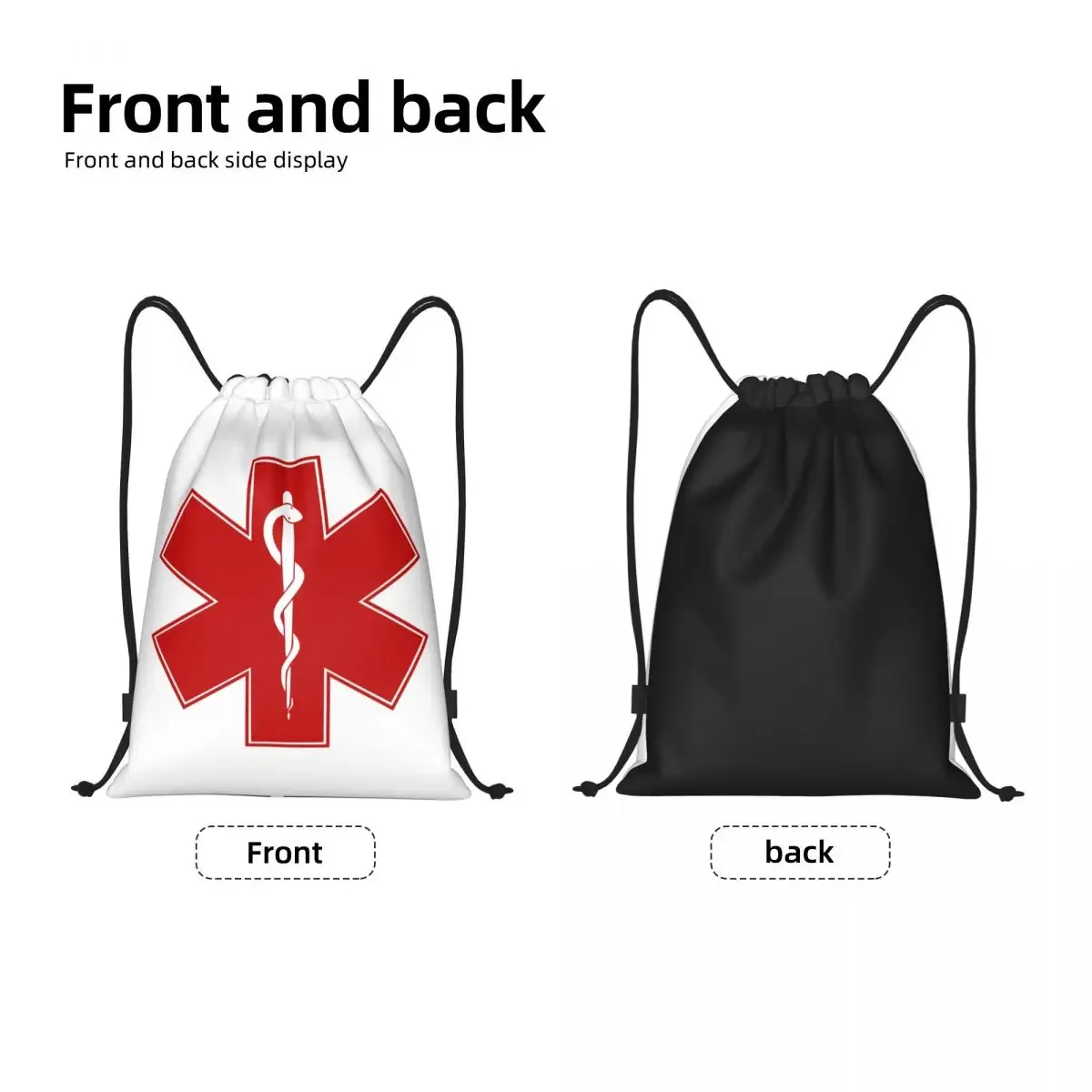 Custom Emt Of Life Drawstring Bag Men Women Lightweight  Medical Sports Gym Storage Backpack