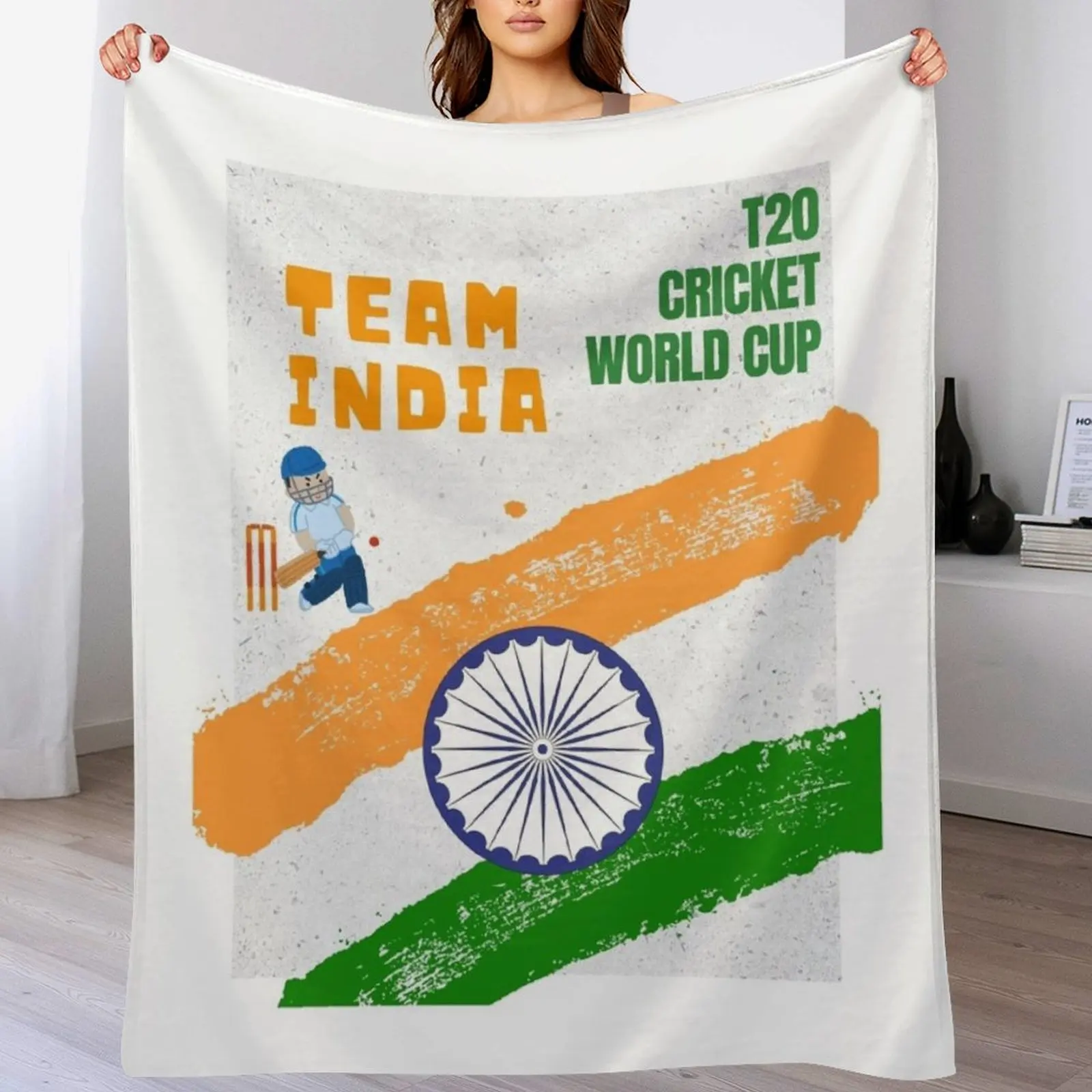 TEAM INDIA T20 WORLD CUP Throw Blanket Blankets For Bed christmas decoration Luxury Designer heavy to sleep Blankets