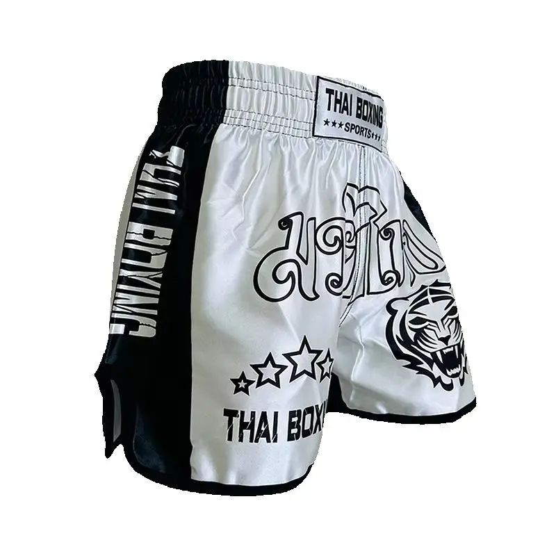 Sublimated Thai Boxing Pants Traditional Thailand Muay Thai Shorts Men Women Kids Wrestling Kickboxing Cage Fight BJJ MMA Shorts