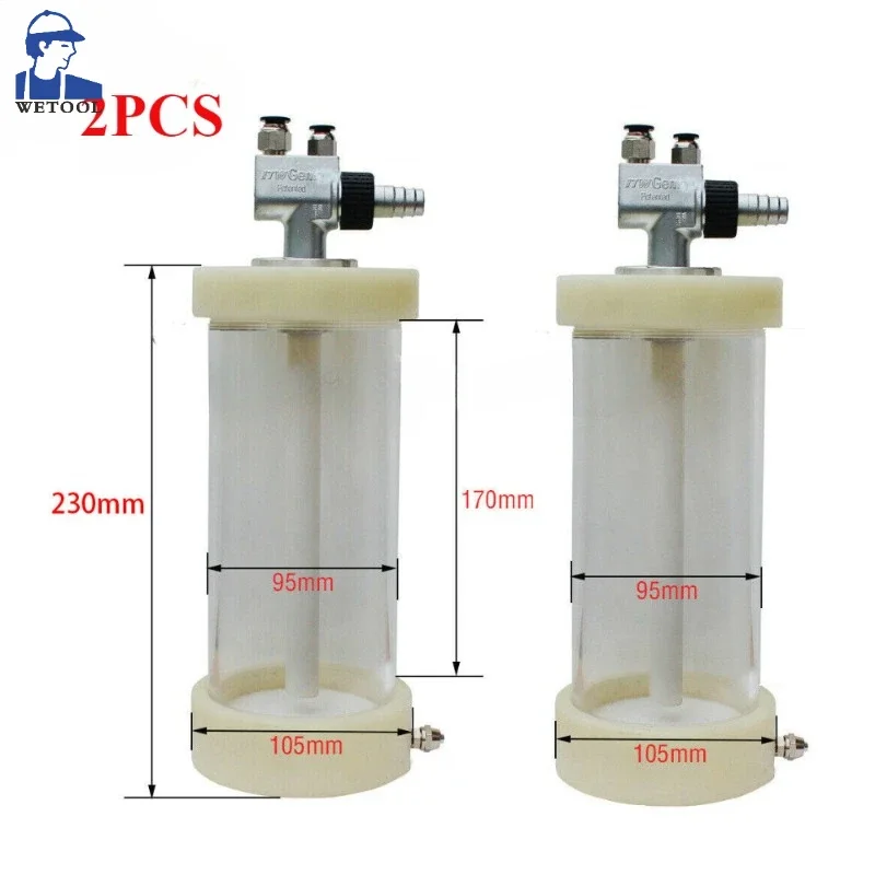 2 PCS Fluidization Hopper Cup (1 L) with IG02 Pump for Powder Coating Machine